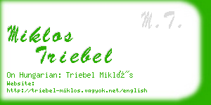 miklos triebel business card